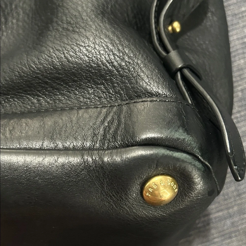 EUC!!! Rag & Bone Pilot Black Leather Backpack Purse - Picture 10 of 16